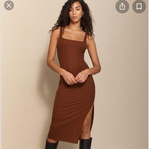 Reformation size S Matera dress in beautiful chestnut. Never worn, new w/ tags.